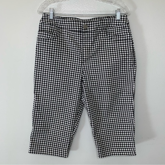 Christopher & Banks Gingham Knee Length Capris Size 6 - Picture 1 of 7